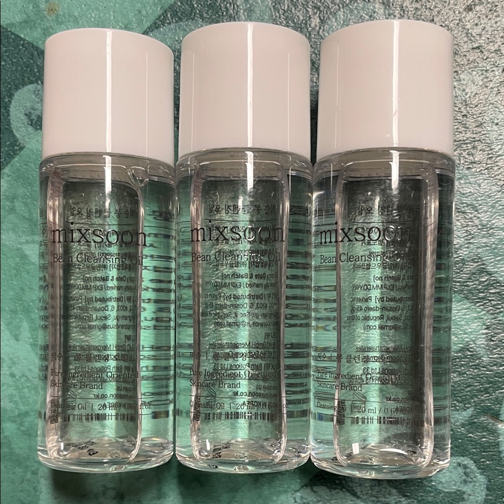 Mixsoon bean cleansing oil 3 piece travel size set Korean beauty kbeauty NEW
